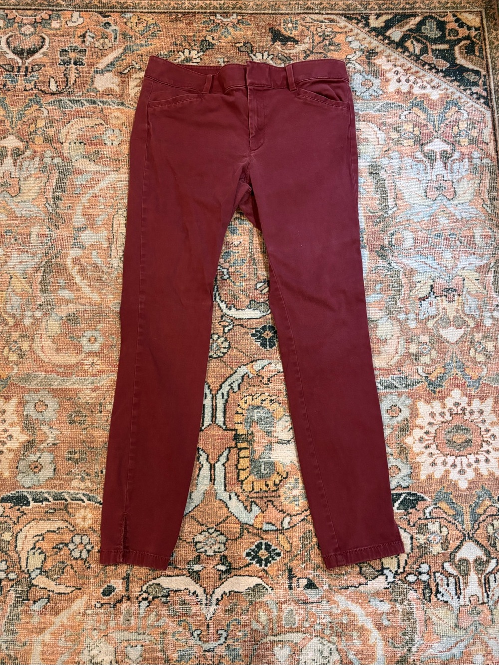 LOFT Maroon Skinny Jeans-6